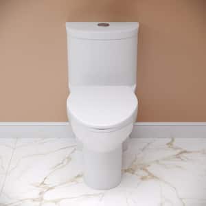Sublime 1-piece 1.1/1.6 GPF Touchless Retrofit Dual Flush Elongated Toilet in Glossy White, Seat Included