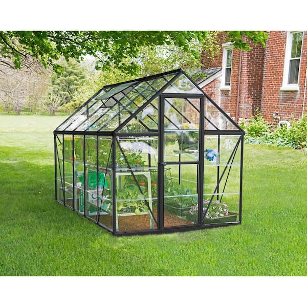 Harmony 6 ft. x 10 ft. Gray/Clear DIY Greenhouse Kit