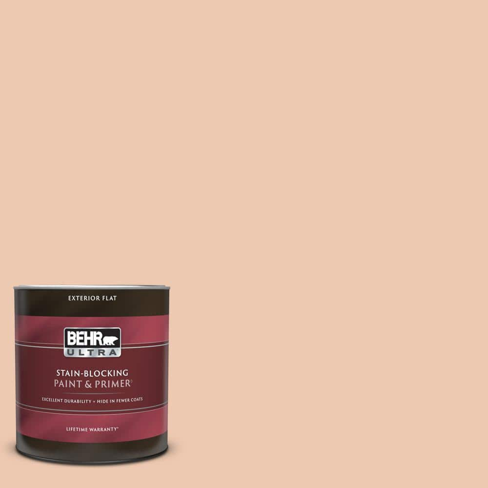 BEHR ULTRA 1 qt. #MQ3-39 Sweet Pastel Flat Exterior Paint & Primer ...