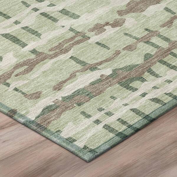 Chantille Machine Washable Indoor/Outdoor Abstract ACN2982 Celery 10 ft. x 14 ft. Area Rug
