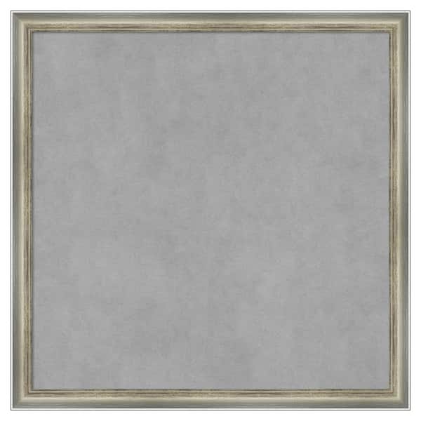 Amanti Art Salon Scoop Silver 22 in. x 22 in Framed Magnetic Board