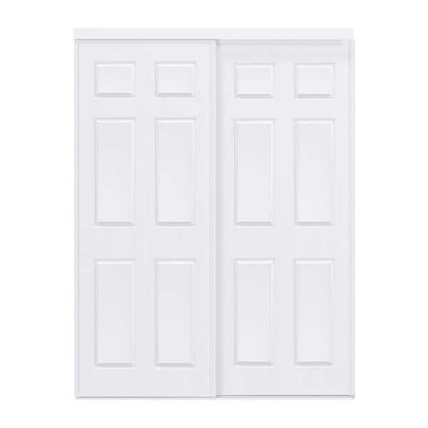 TENONER 60in x 80in White Primed, Hollow Core Composite Double 6