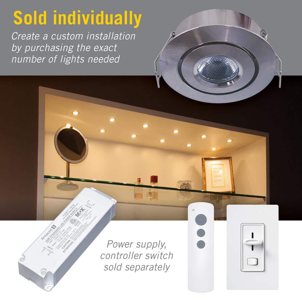 Matte White 2-Inch Swivel Recessed LED Puck Light