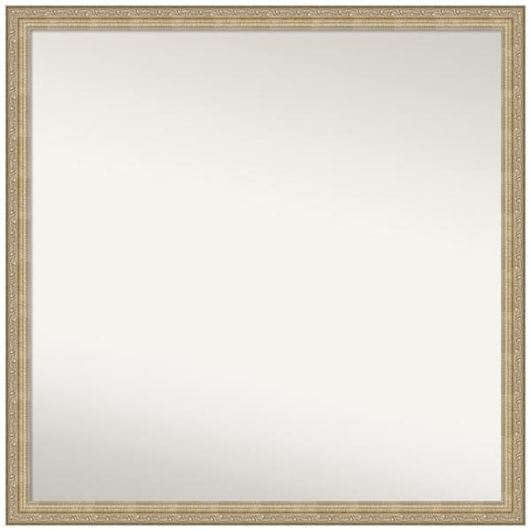 Amanti Art Paris Champagne 28 in. W x 28 in. H Non-Beveled Bathroom Wall Mirror in Champagne