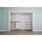 Everbilt Genevieve 8 ft. White Adjustable Closet Organizer 6 Shelf ...