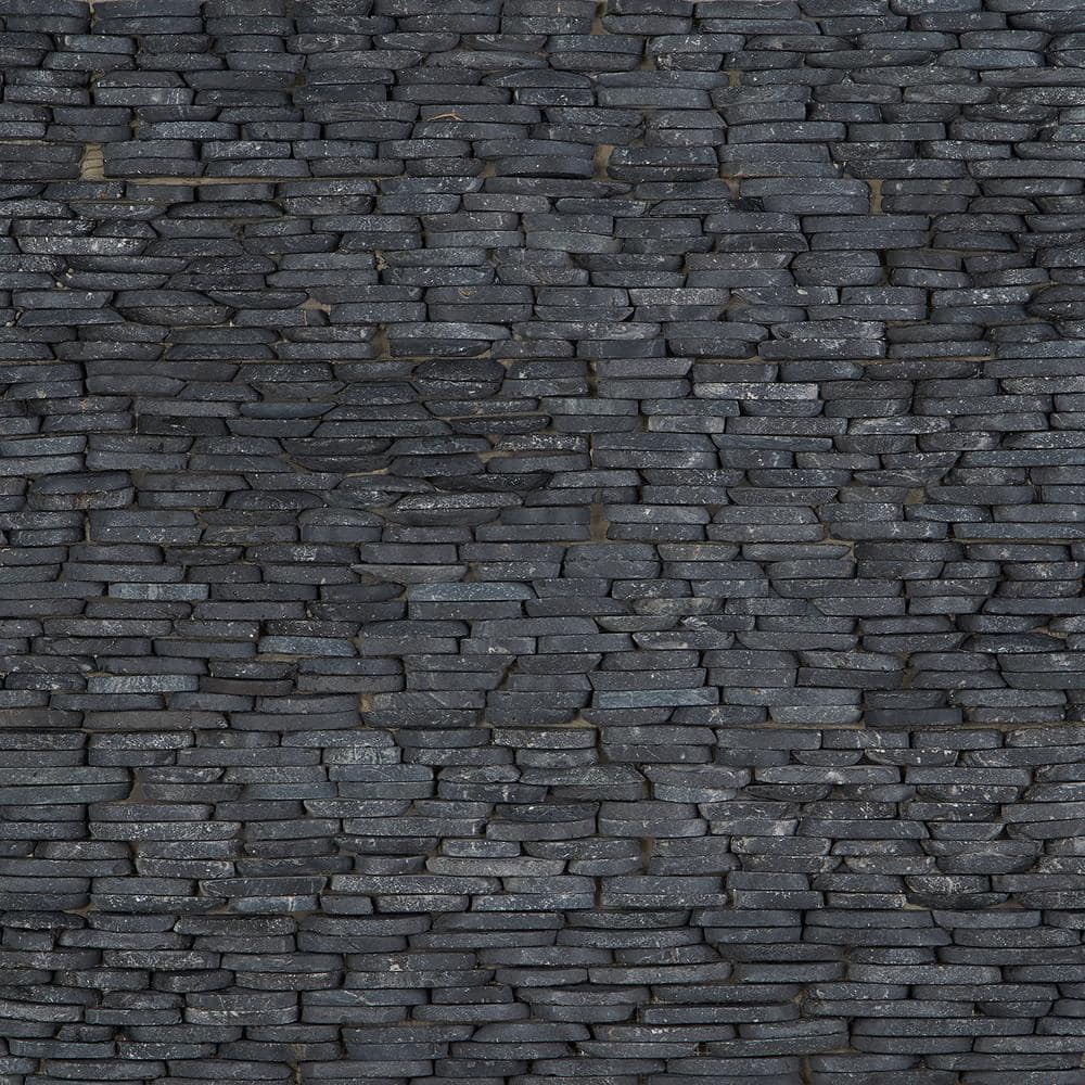 Countryside Black Stacked Sliced 4 in. x 11 in. Mosaic price history on PriceWatchPro
