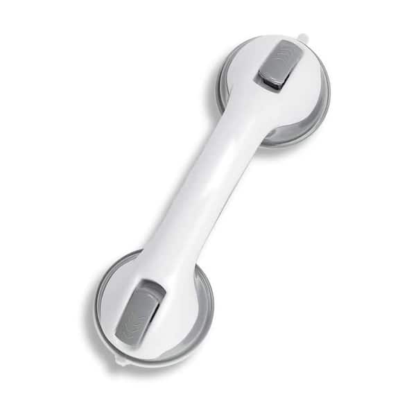 Unbranded 12 in. Suction Grab Bars for Bathtubs and Showers Bath Handle with Strong Hold Suction Cup Grip Non Slip in White Finish