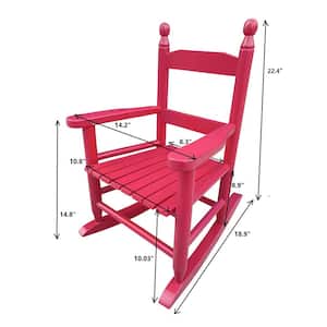 Red Wood Outdoor Rocking Chair for Children Kids Ages 3 to 6