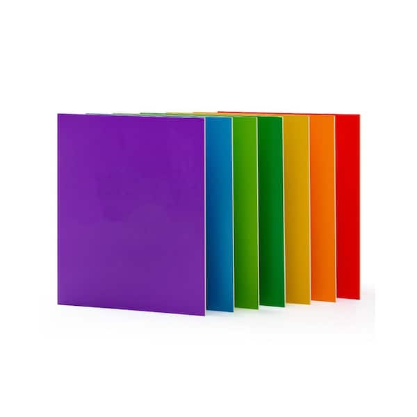 Rainbow colored plywood sheets 7 pack 12 x 12 x 1 8 inch 3mm unfinished multi thin wood panels