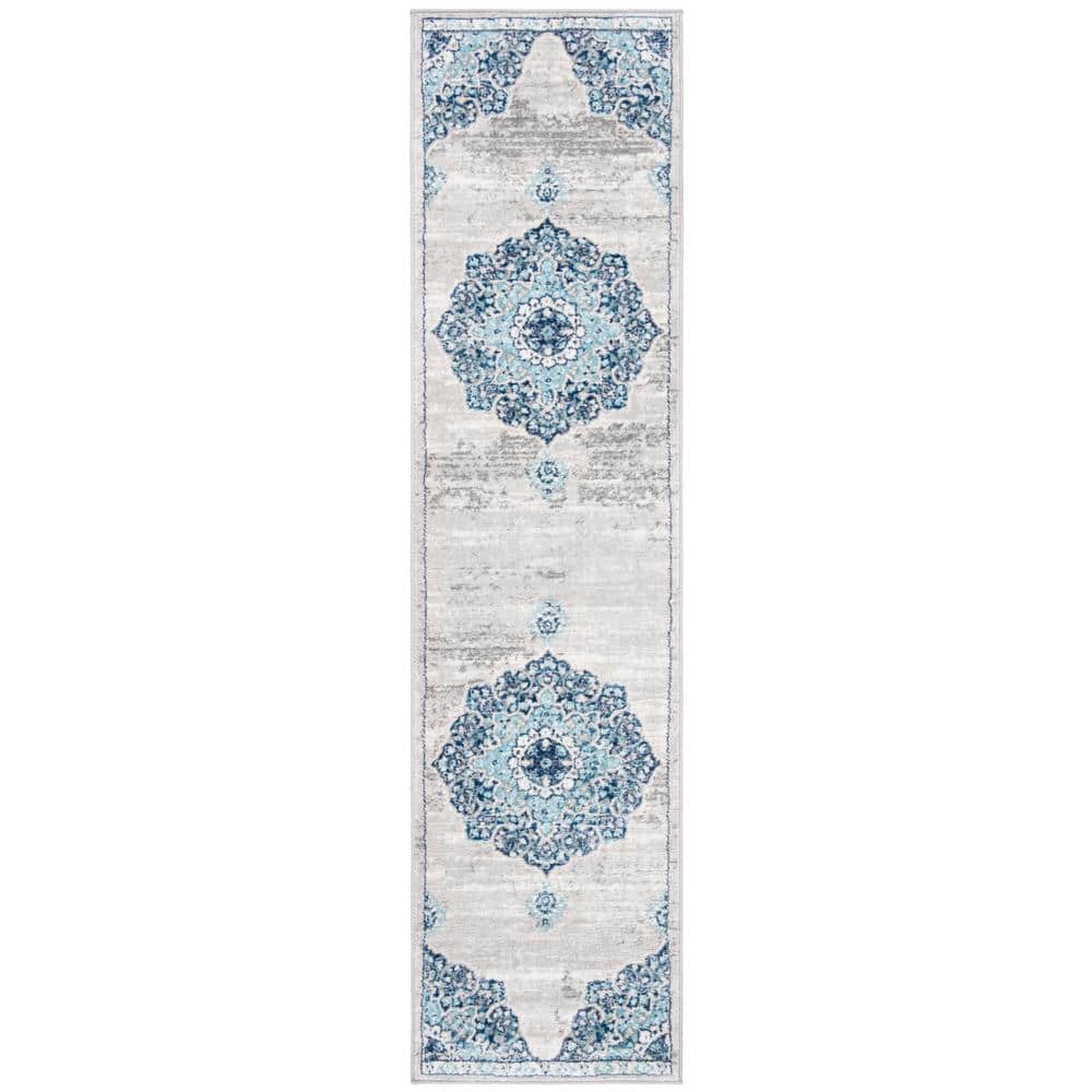 Brentwood Navy/Light Gray 2 ft. x 6 ft. Geometric Runner Rug price history on PriceWatchPro