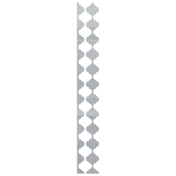 Ekena Millwork Marrakesh 0.125 in. T x 0.5 ft. W x 8 ft. L Grey Acrylic Resin Decorative Wall Paneling 12-Pack