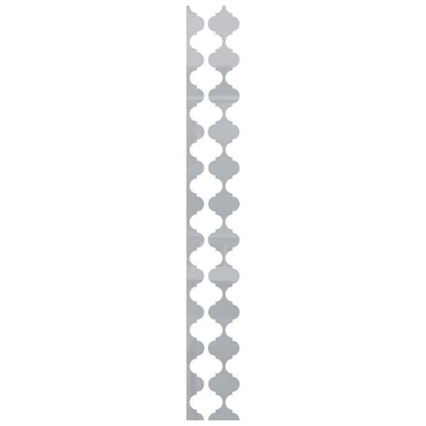Marrakesh 0.125 in. T x 0.5 ft. W x 8 ft. L Grey Acrylic Resin Decorative Wall Paneling 12-Pack