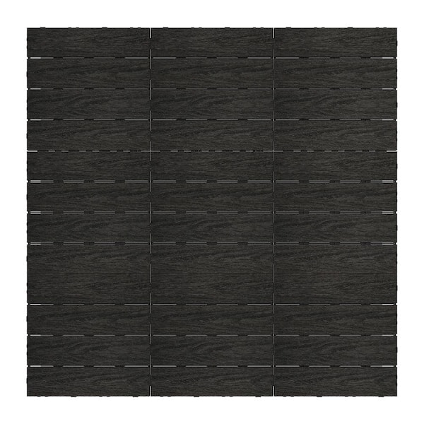 NewTechWood UltraShield Naturale 1 ft. x 1 ft. Quick Deck Outdoor Composite Deck Tile Sample in Indian Ebony