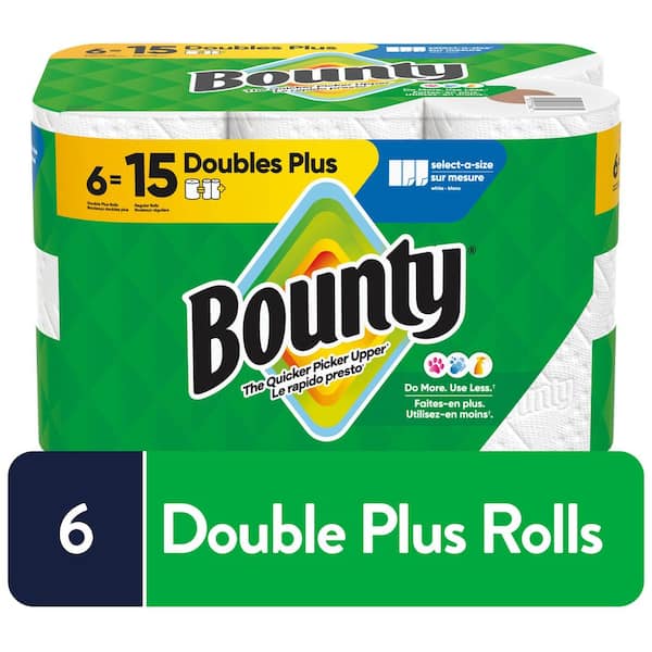 White, Select-A-Size Paper Towel Roll (6 Double Plus Rolls)