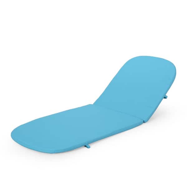 28 in. x 36.0 in. Outdoor Patio Chaise Lounge Cushion in Blue (Set of 1)