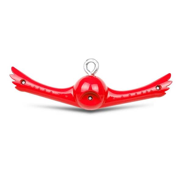 Red Ninja Warrior Swing with 360° Twist-Spin Handle for Kids Outdoor Play, Includes Carabiners and Rope