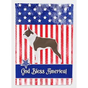 28 in. x 40 in. Polyester USA Patriotic Boston Terrier 2-Sided Flag Canvas House Size Heavyweight