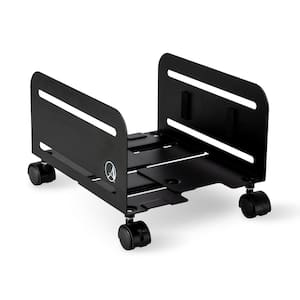 Steel 4-Wheeled CPU/Desktop/Computer Mobile Cart in Black