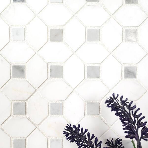 MSI Bianco Dolomite Dotty 12.31 in. x 12.36 in. x 10 mm Polished Marble Mesh-Mounted Mosaic Tile (10.6 sq. ft. / case) MSI Bianco Dolomite Dotty 12.31 in. x 12.36 in. x 10 mm Polished Marble Mesh-Mounted Mosaic Tile (10.6 sq. ft. / case)