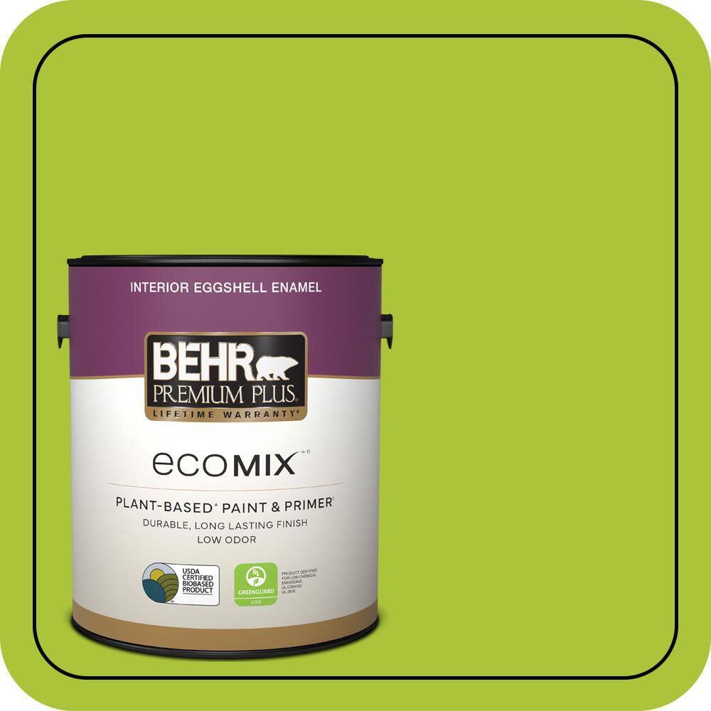 1 gal. #410B-6 Crisp Green Eggshell Enamel EcoMix Plant-Based Interior Paint & Primer price history on PriceWatchPro