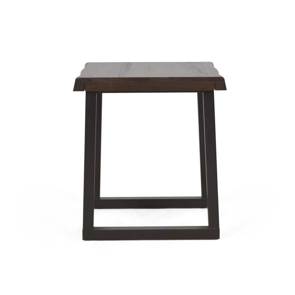 Jennings Live Edge Cherry and Ebony Wood Square End Table