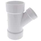 3 in. x 3 in. x 2 in. PVC DWV 45-Degree All Hub Wye Fitting