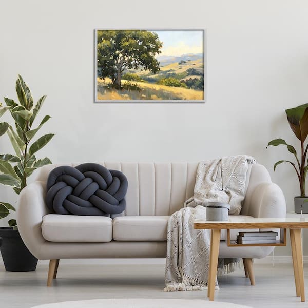 On The Hilltop Scenery by LSR Creative Studio Gray Framed Nature Giclee Art Print 20 in. x 30 in.