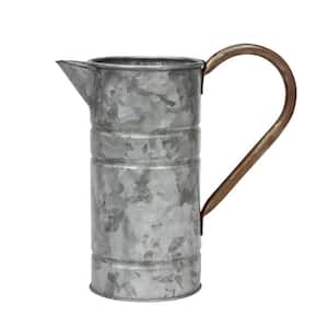 9.5 in. x 9.5 in. Antique Galvanized Metal Watering Can with Handle