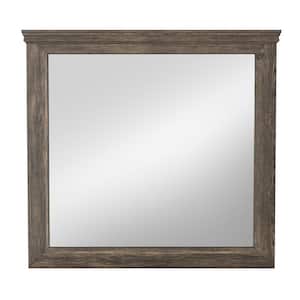 Ragena 41.88 in. x 40 in. Transitional Rectangle Framed Gray Mirror