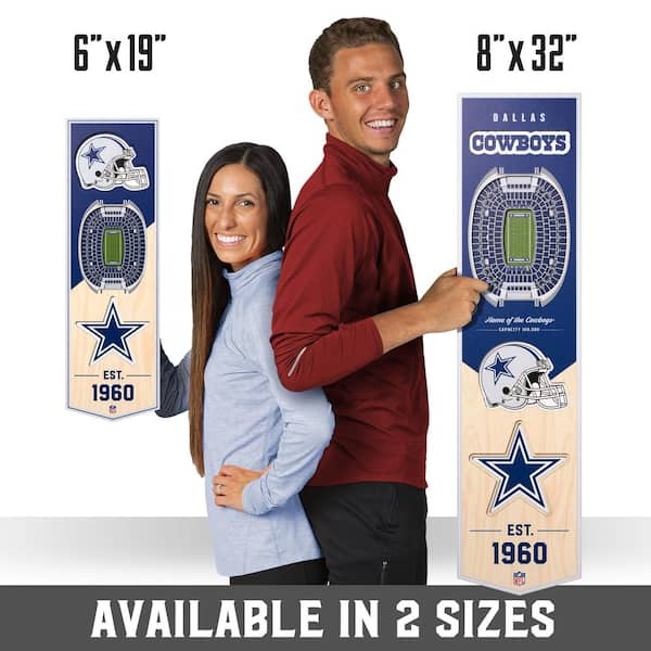 YouTheFan NFL Dallas Cowboys Wooden 8 in. x 32 in. 3D Stadium Banner-AT&T  Stadium 0952732 - The Home Depot