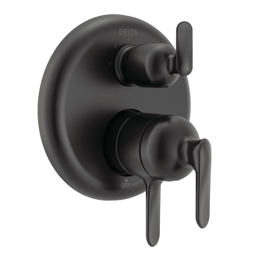 Bonacci 3-Setting Integrated Diverter 3-Handle Valve Trim Kit in Matte Black (Valve Not Included) price history on PriceWatchPro