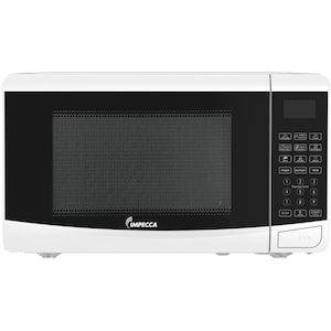 17in. W 0.7 cu. ft. Countertop Microwave Oven, 700-Watt, 10-Auto Menus Preset, Defrost Function, LED Display - White