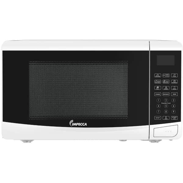 17in. W 0.7 cu. ft. Countertop Microwave Oven, 700-Watt, 10-Auto Menus Preset, Defrost Function, LED Display - White