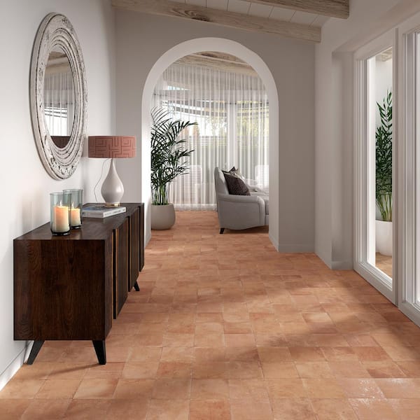 Angela Harris Sicilia Terra Cotta 7.87 in. x 0.31 in. Matte Porcelain Floor and Wall Tile Sample
