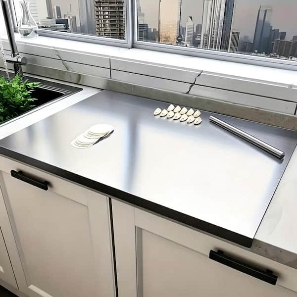 20"×16" 304 Stainless Steel Cutting Board Anti-Slip & Mildew-Proof Easy to Clean