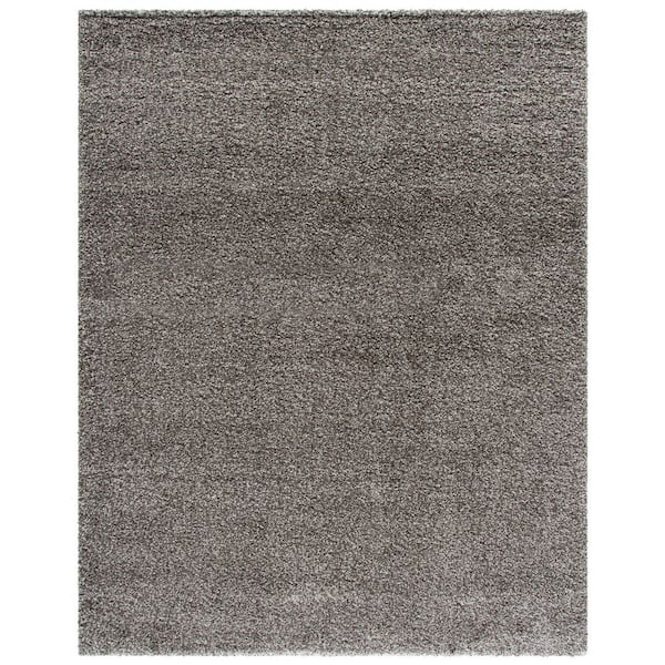 Milan Shag 11 ft. x 16 ft. Gray Solid Flokati Area Rug