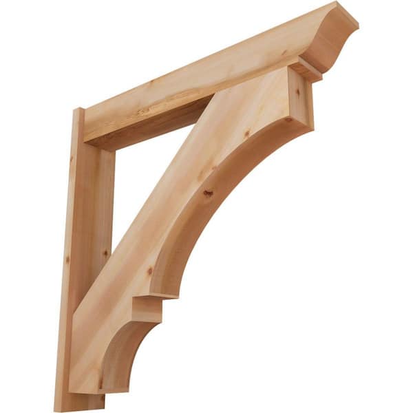 8 in. x 44 in. x 44 in. Western Red Cedar Balboa Traditional Smooth Outlooker