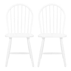 Camden White Spindle Back Wood Dining Chair (Set of 2)