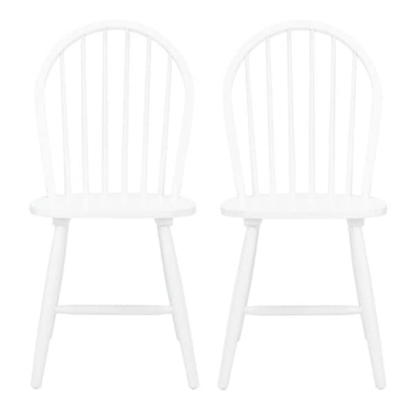 SAFAVIEH Camden White Spindle Back Wood Dining Chair (Set of 2)