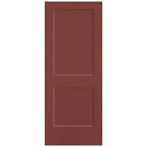 32 in. x 80 in. 2-Panel Logan Single Bore Solid Core Red Bluff Molded Composite Interior Door Slab