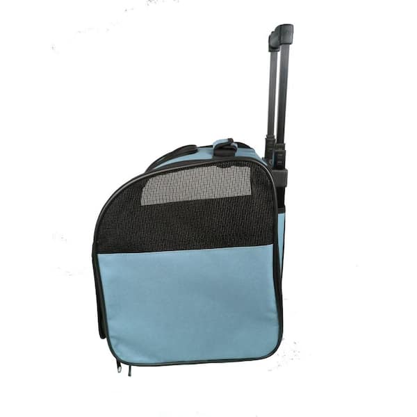 Pet Life 13.4-in x 11-in x 13.4-in Blue Collapsible Nylon Small Dog/Cat Bag  in the Pet Carriers department at