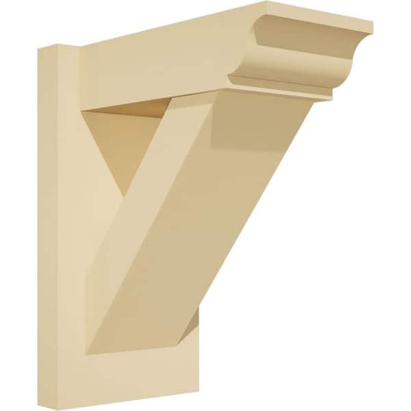Ekena Millwork Traditional 7 in. W x 14 in. H x 12 in. D Signature Urethane Polyurethane Outlooker with Traditional Ends