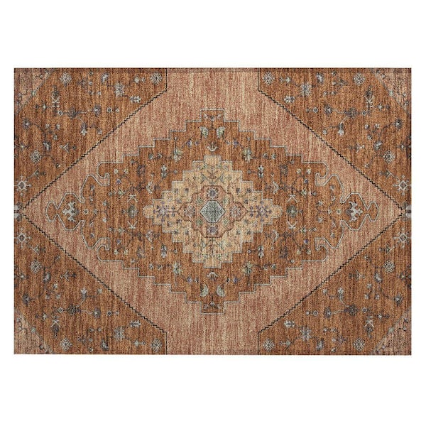 Chantille Machine Washable Indoor/Outdoor Abstract ACN2472 Paprika 2 ft. x 3 ft. Accent Rug
