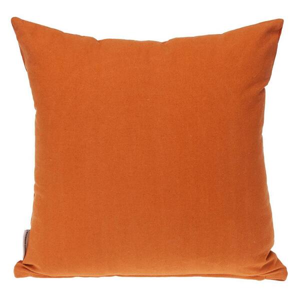 PARKLAND COLLECTION 20 X 20 Transitional Geometric Orange 18 in. x 18 in. Pillow