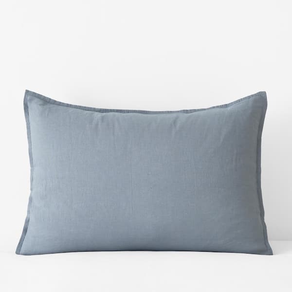Legends Hotel Dusty Blue Washed Linen King Sham