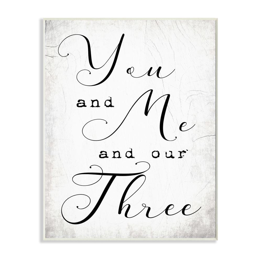 You Me and Our Three Phrase Family Home Quote By Daphne Polselli Unframed Print Country Wall Art 10 in. x 15 in. price history on PriceWatchPro