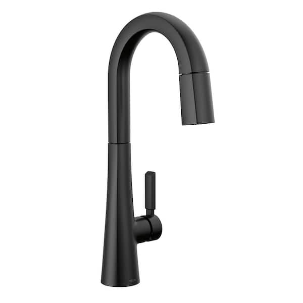 Delta Monrovia Single-Handle Pull Down Bar Faucet in Matte Black