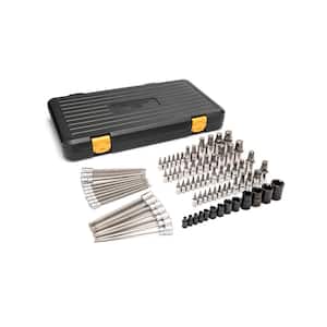1/4 in., 3/8 in., and 1/2 in. Drive Hex, Ball End Hex, Tamper Proof Torx, E-Torx, and Torx Bit Socket Set (80-Piece)
