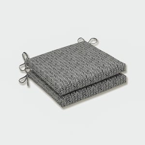 20 in. x 20 in. Outdoor Dining Chair Cushion in Grey/Ivory (Set of 2)