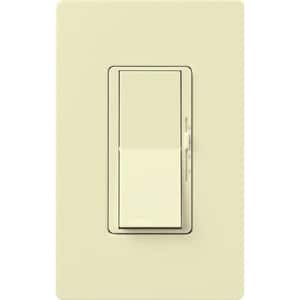 Diva 3-Speed Fan Control and Light Switch, Single-Pole/3-Way, 1.5A Fan/1A LED, Almond (DVFSQ-LF-AL)